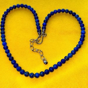 Lapis Lazuli vintage sterling silver necklace